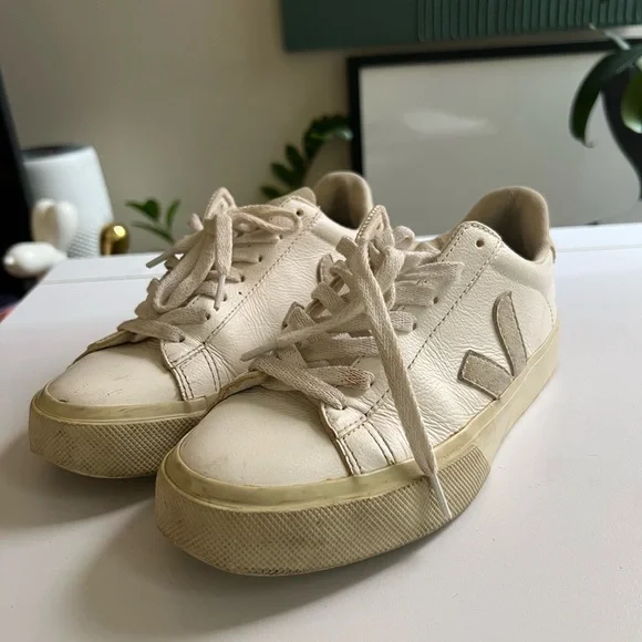 Veja Cream Casual Sneakers - Picture 1 of 6